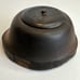 Japanese Carved Wooden Trinket Unique Box Vintage Mt Fuji Round 4” x 4.5”