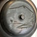 Japanese Carved Wooden Trinket Unique Box Vintage Mt Fuji Round 4” x 4.5”
