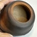 Japanese Carved Wooden Trinket Unique Box Vintage Mt Fuji Round 4” x 4.5”