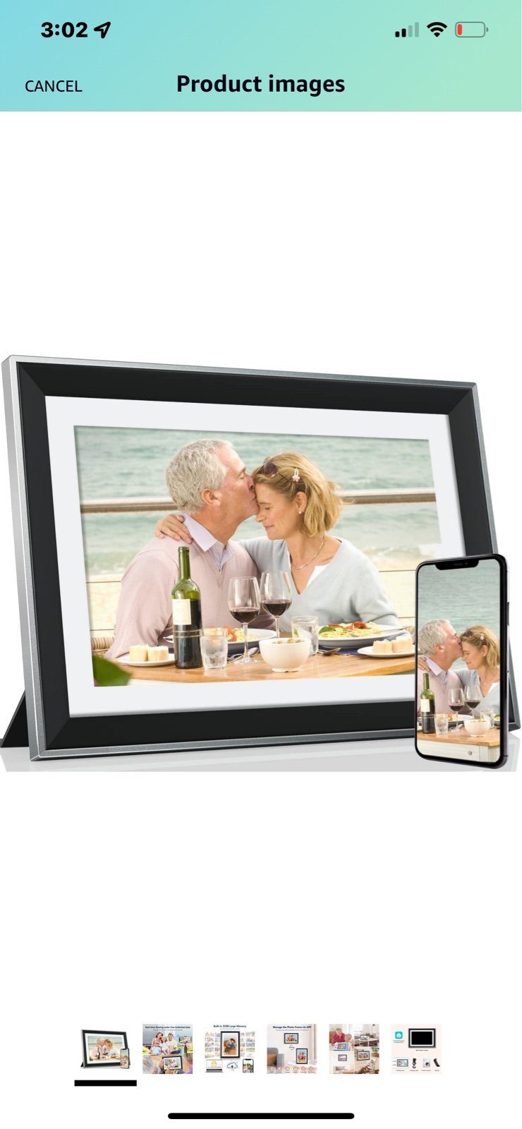 2022 Newest 10.1 Inch WiFi Digital Picture Frame 32GB Smart Photo Frame with Ins