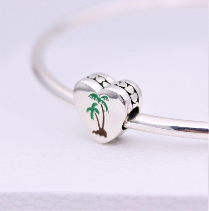 New PANDORA Florida Exclusive Palm Tree Heart Charm