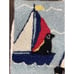 ROVER ISLAND SAILOR LABS SCENE 16 X16 HOOKED WOOL PILLOW COVER