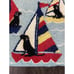 ROVER ISLAND SAILOR LABS SCENE 16 X16 HOOKED WOOL PILLOW COVER