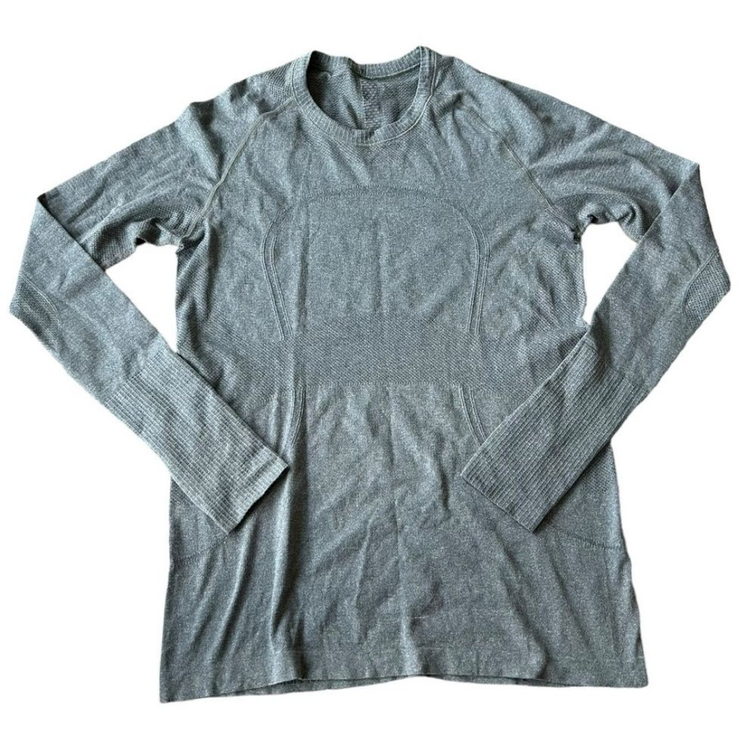 Lululemon Women’s 10 Swiftly Tech Long Sleeve Tee Heather Gray Sporty Athletic