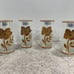 Set of 4 Bohemia Crystalex Gold Flower Timbers *NEW*