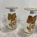 Set of 4 Bohemia Crystalex Gold Flower Timbers *NEW*