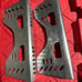 Custom CNC Cut Aluminum Side Mount Brackets for Racing Bucket Seats