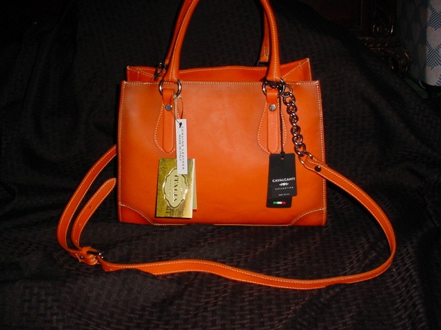 CAVALCANTI NWT Leather Mandarino Tote Bag