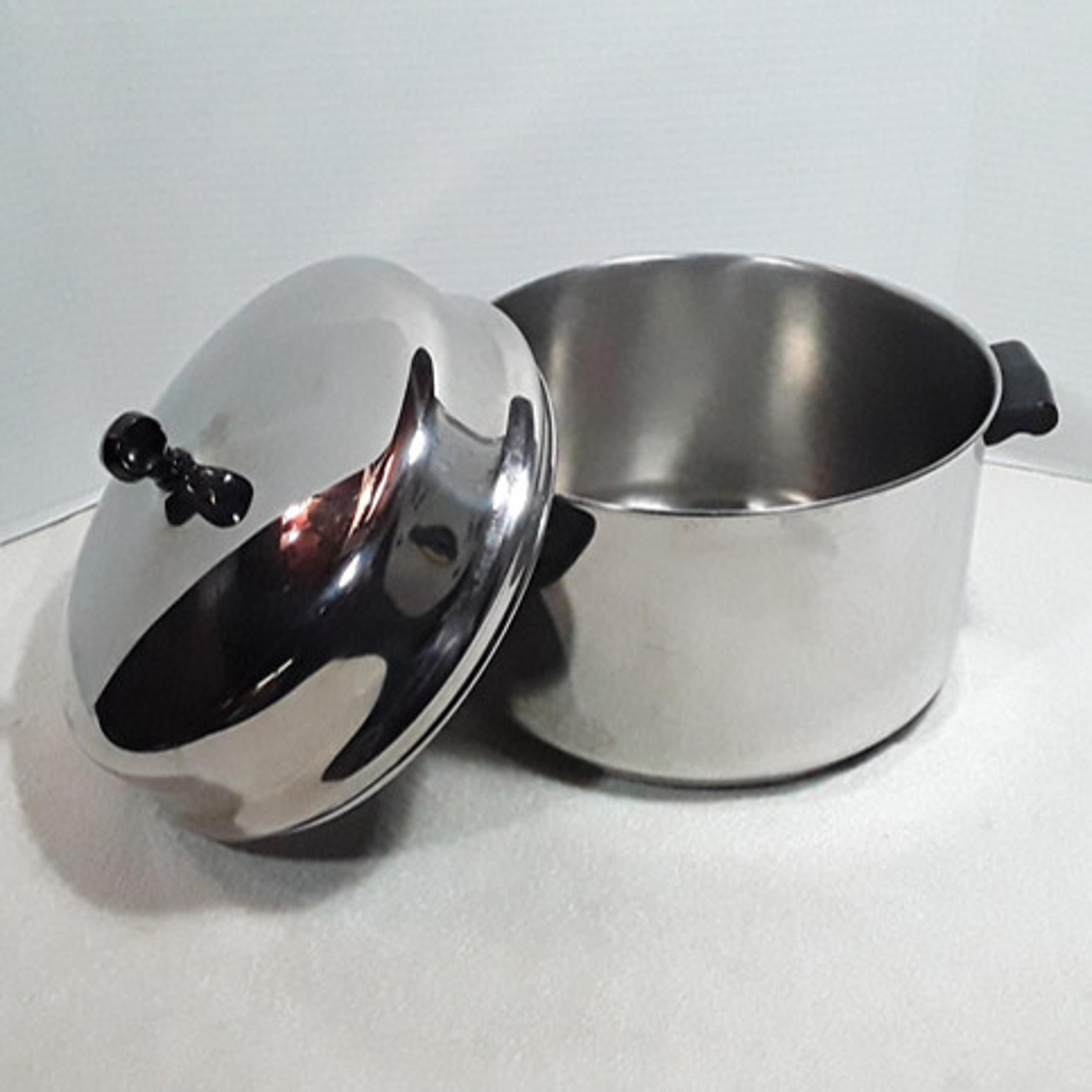 VTG Farberware 8 Qt Stock Pot & Dome Lid Stainless Steel Aluminum Clad Cookware