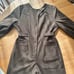 Dark brown all-in-one with buttons