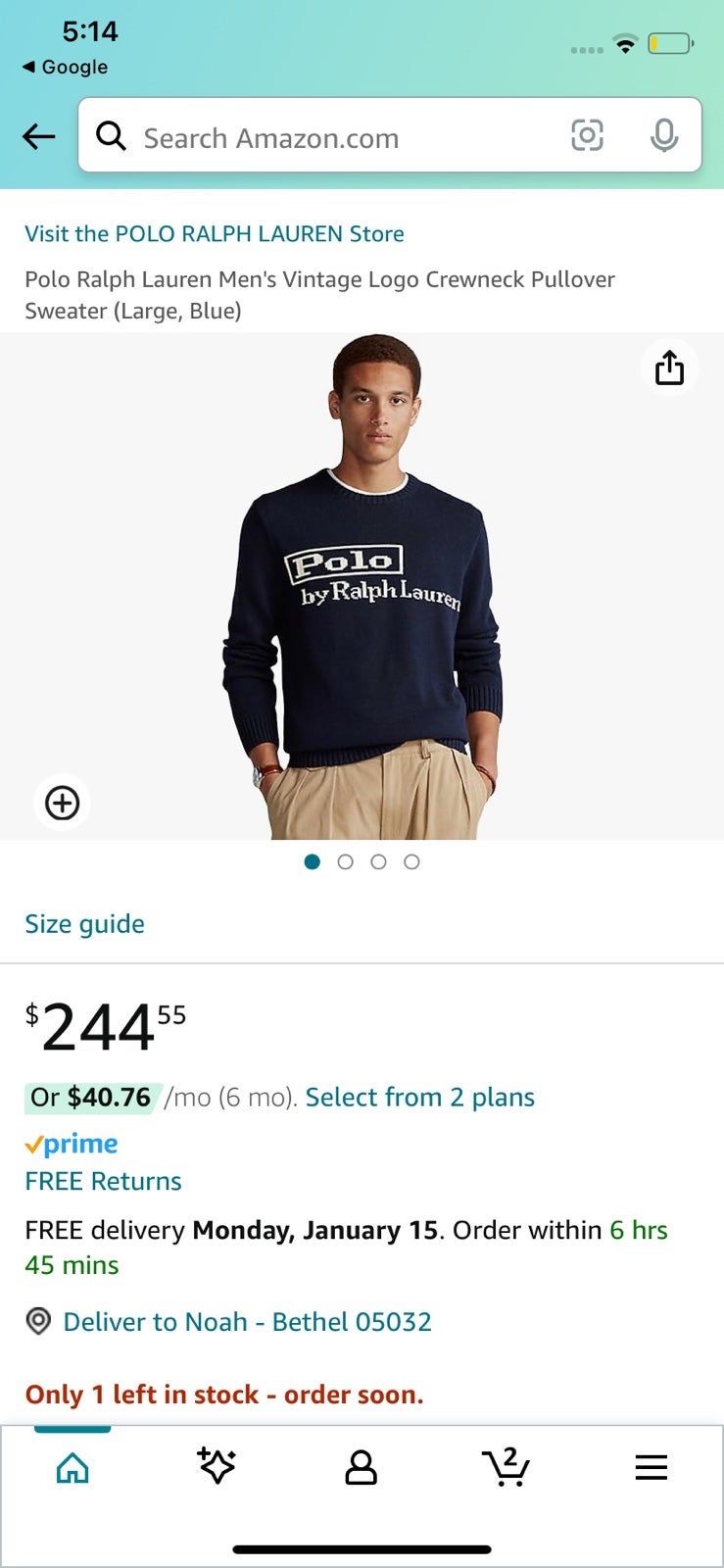 Polo Ralph Lauren Vintage Logo Crewneck Pullover Sweater