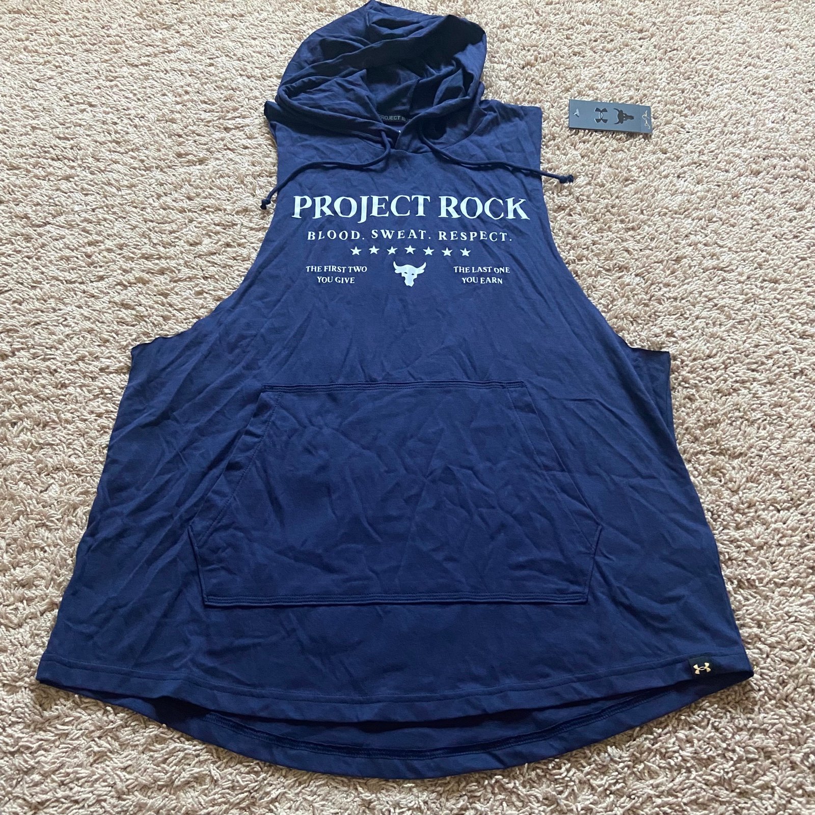 Men’s Under Armour Project Rock Sleeveless Hoodie Tank Top