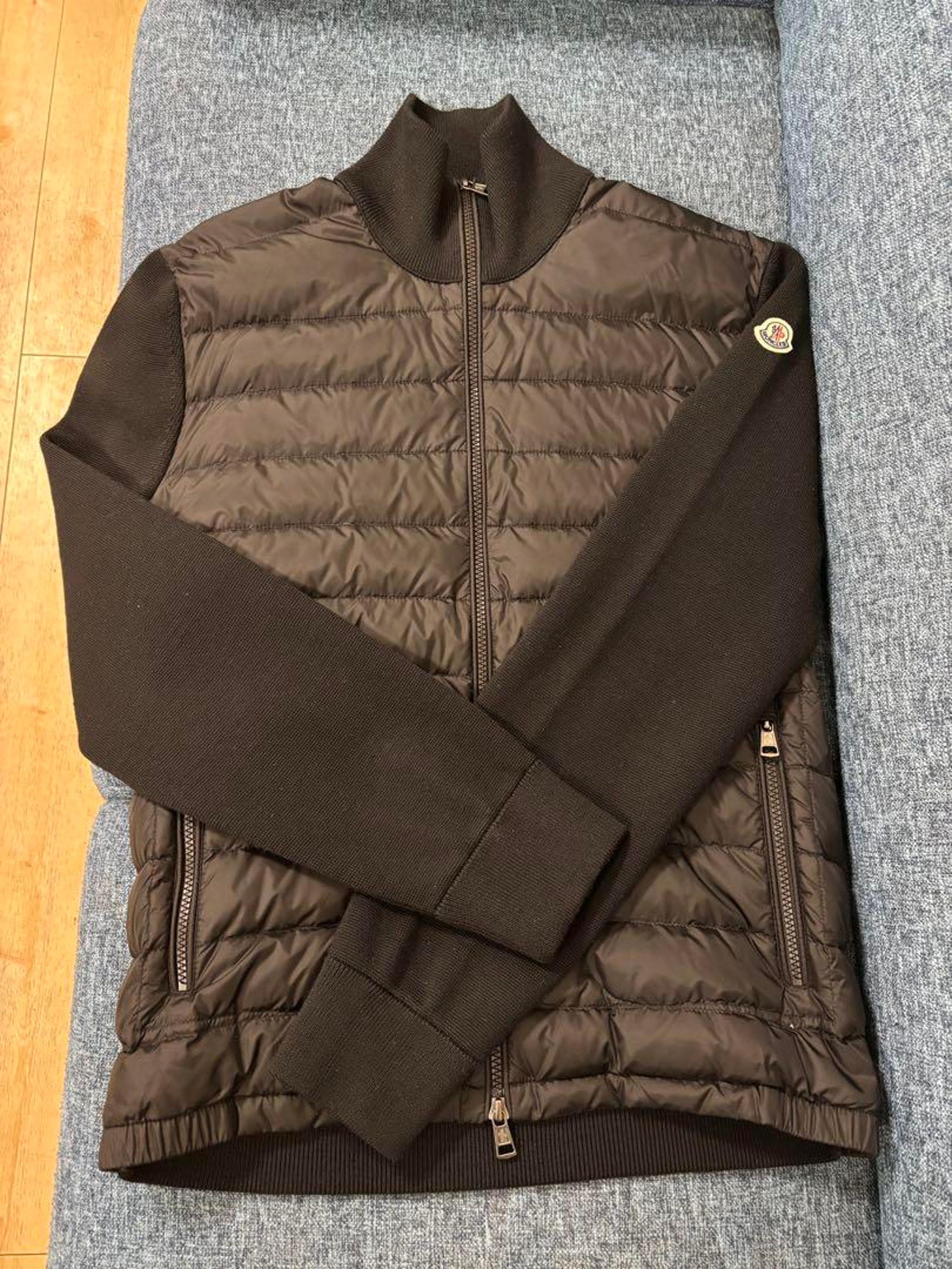 MONCLER Moncler Men's Down Knit Cardigan Black L