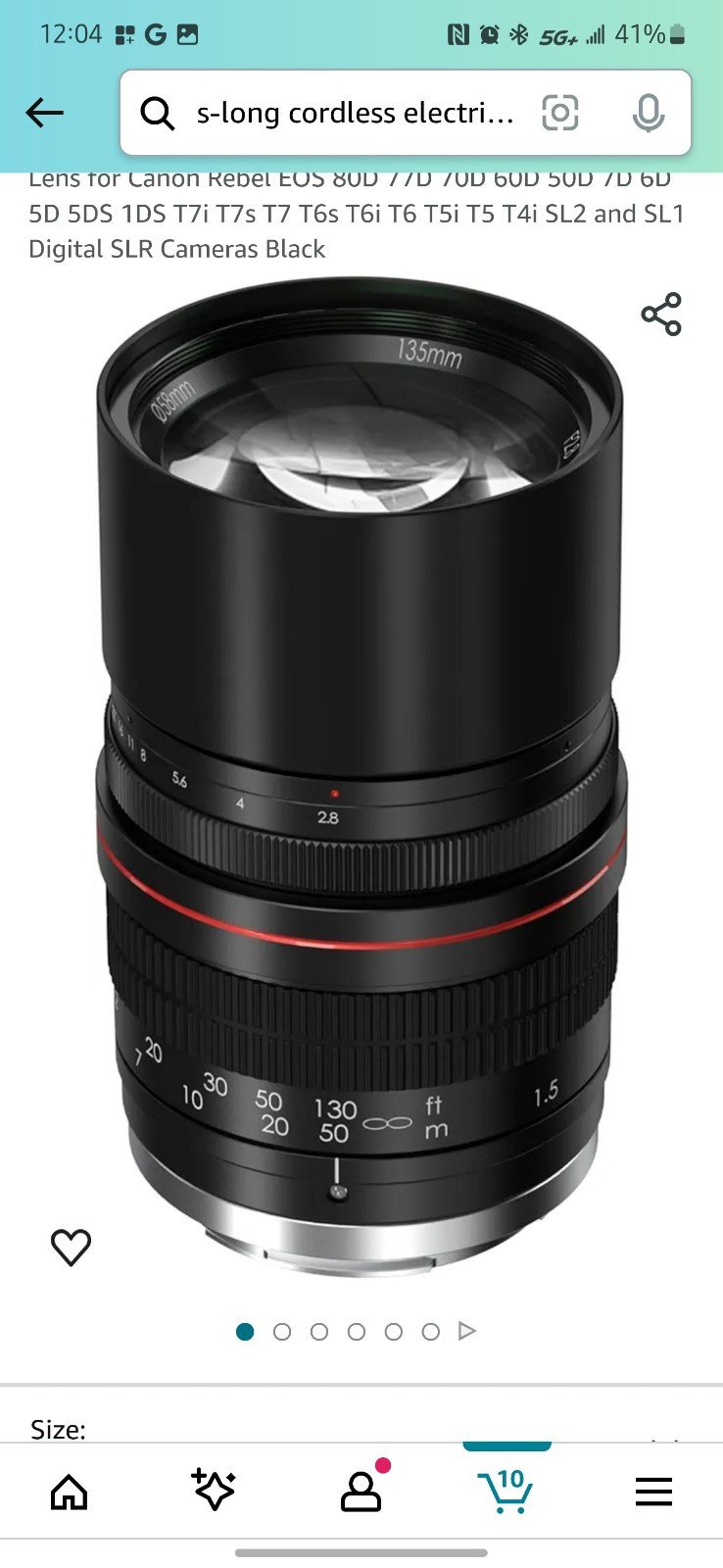 Nikon f2.8 telephoto lens