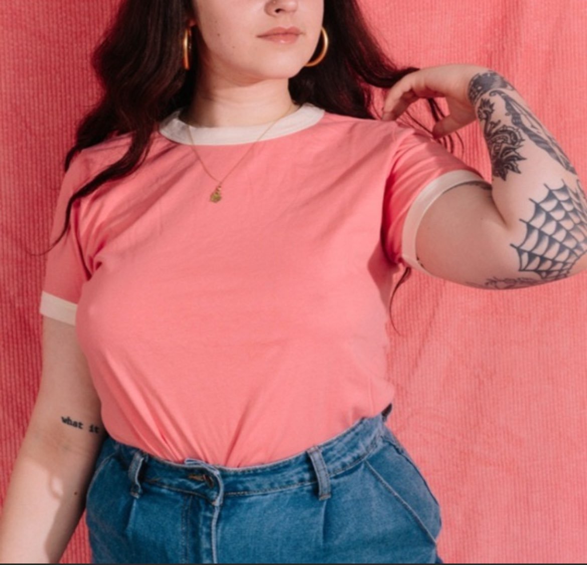 Big Bud Press Original Ringer Tee Flamingo Pink