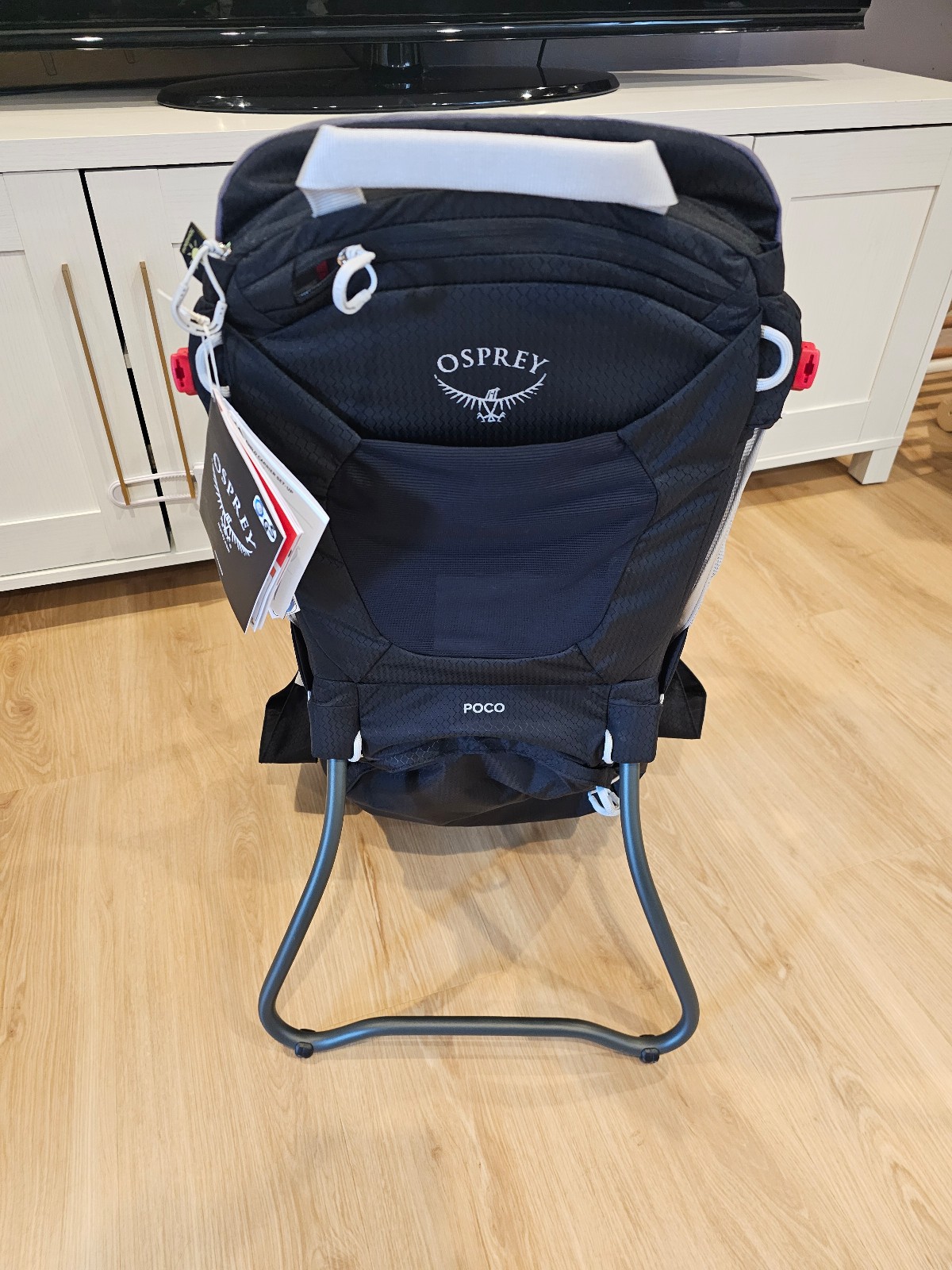 OSPREY POCO CHILD CARRIER HIKING BACKPACK BLACK NWT