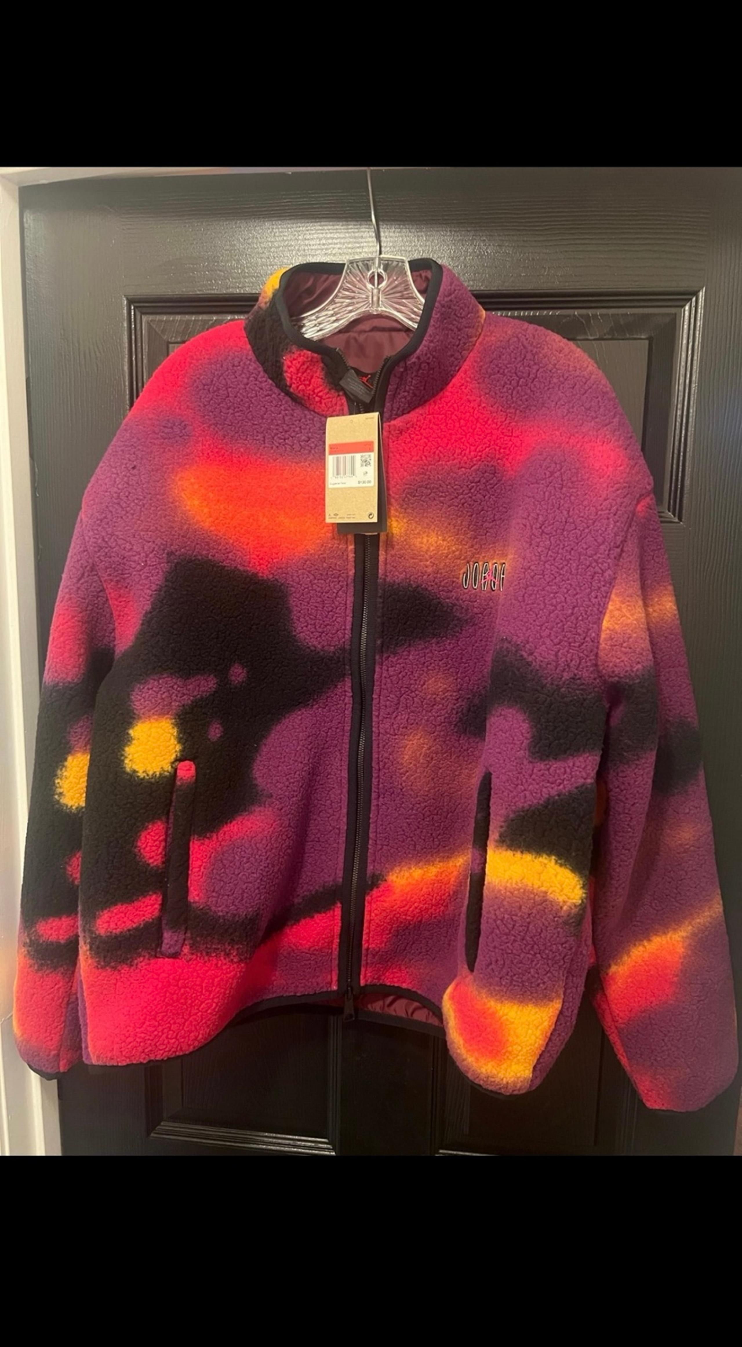 Men's Nike Jordan Flight MVP Fleece Full Zip Cozy Jacket DV1611 705 Size Large