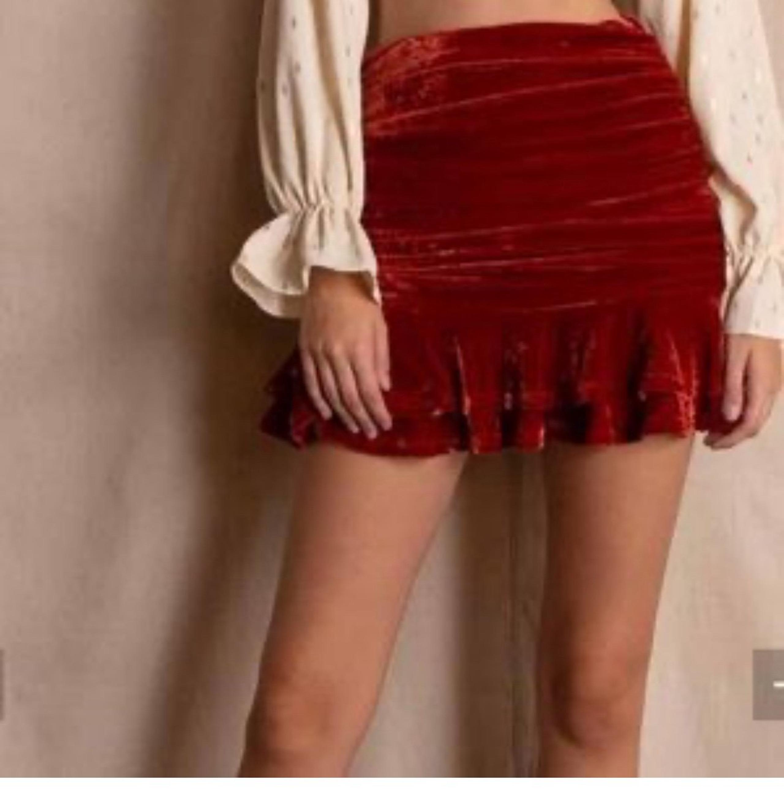 MINKPINK velvet mini skirt NWT