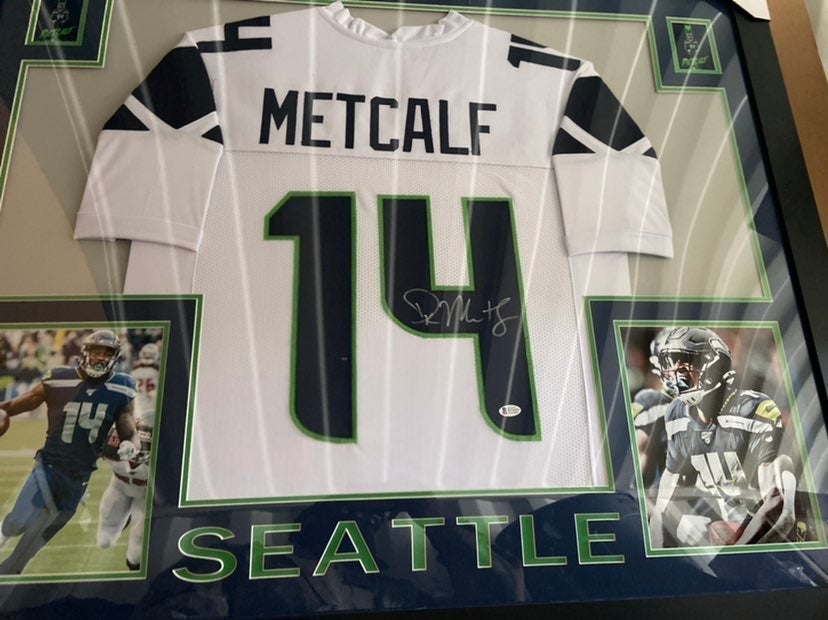 D.K. Metcalf Signed Custom Frame Jersey