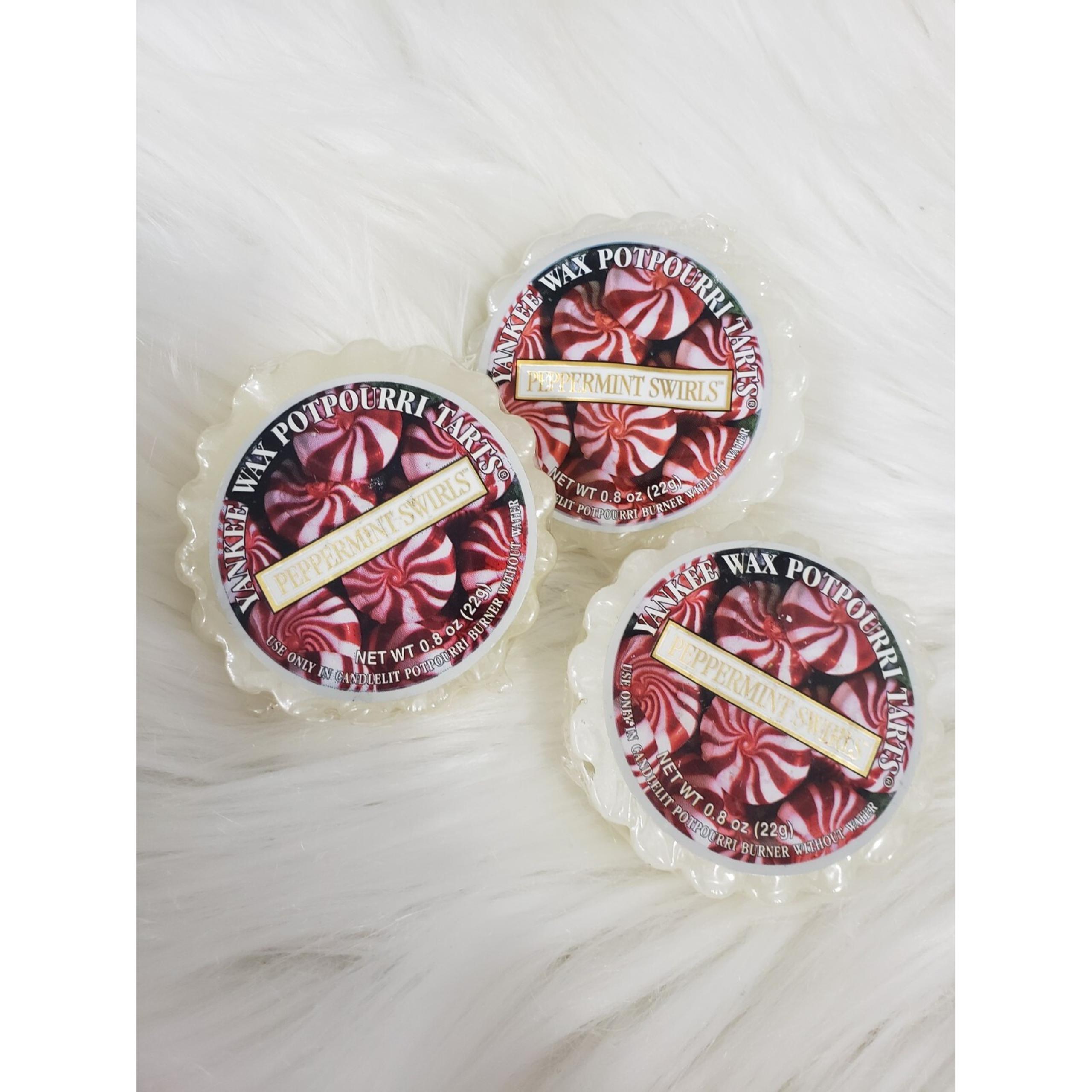 LOT OF 3 Yankee Candle Scented Wickless Tart Warmer Peppermint Swirls Retired
