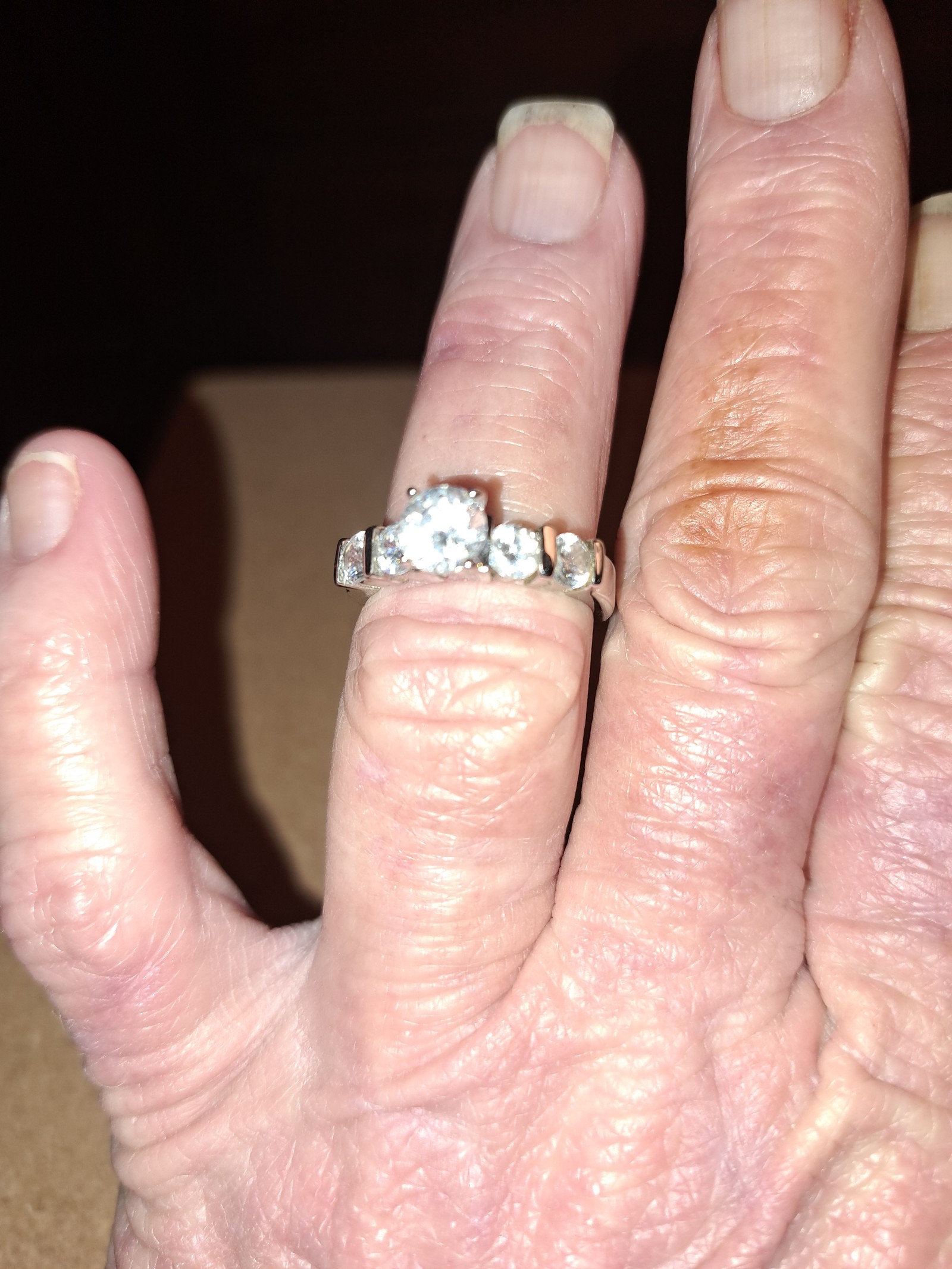 Sterling CZ Engagement Ring