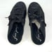 Free People Womens Leather Satin Ribbon Slip-On Sneakers Shoes Black Size 38
