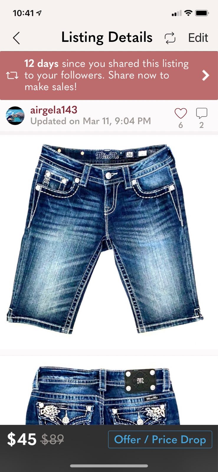 Miss ME Jeans size 26