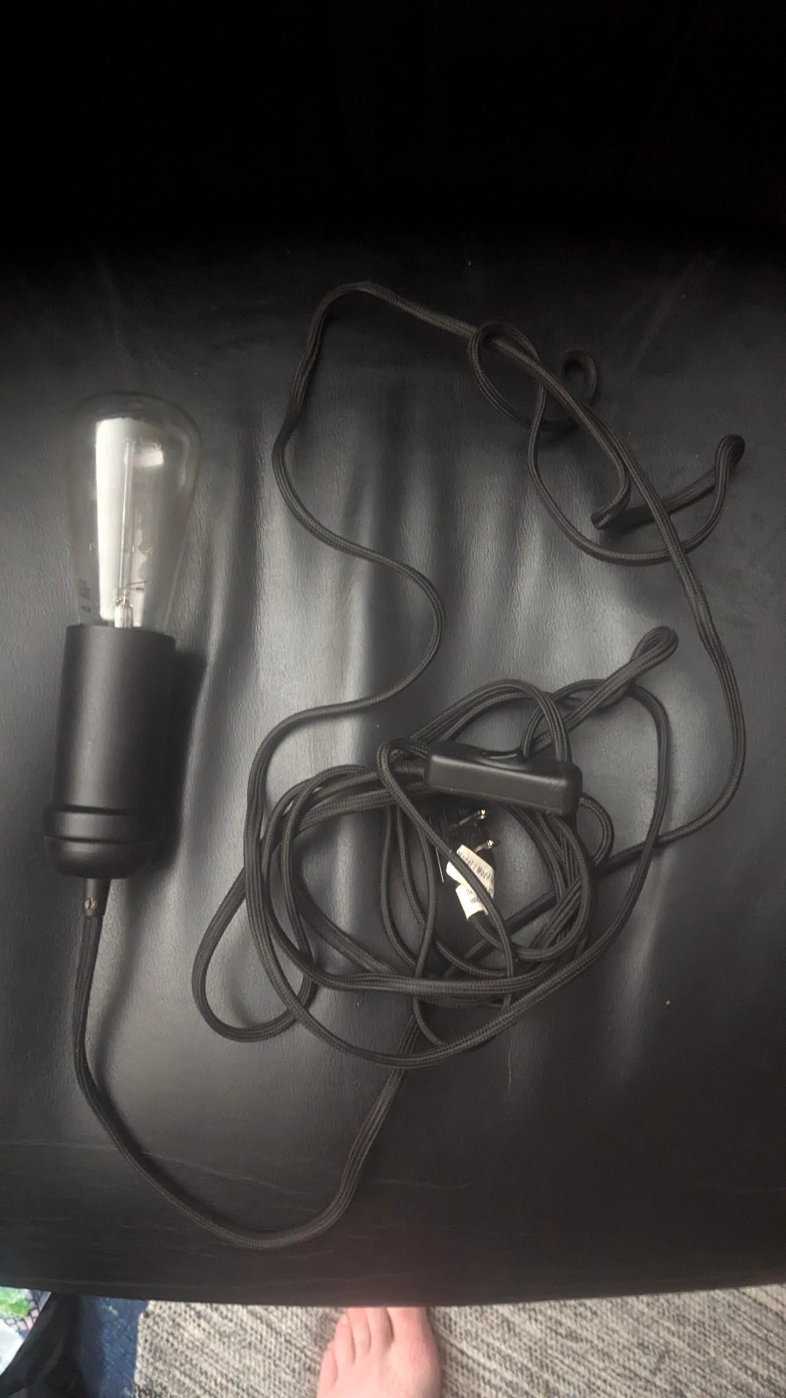 Globe 24' hanging string light with vintage bulb