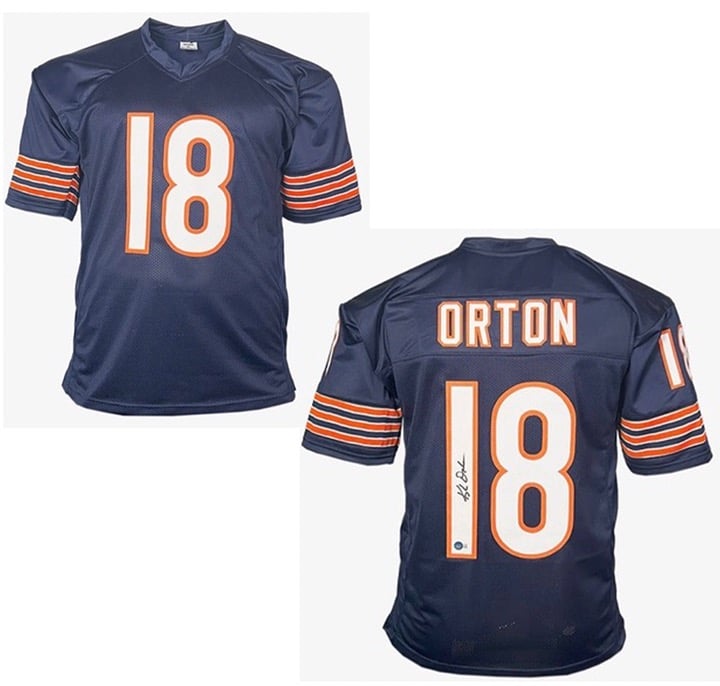 Kyle Orton Signed Custom Blue Football Jersey (Beckett)