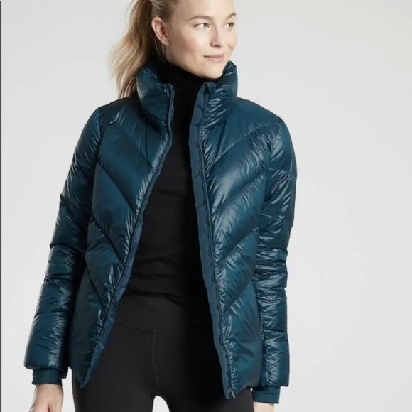 Athleta lofty metallic down jacket Clearance