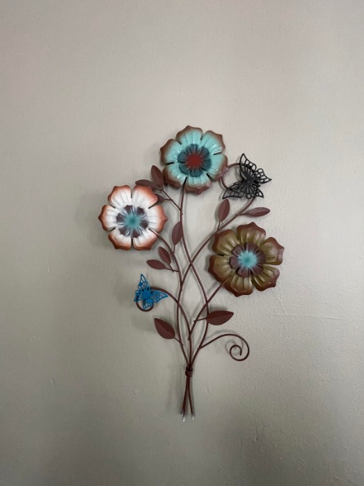 Flower Wall Decor Vintage Metal Wall Art Decor Rustic Hanging Wall Flower