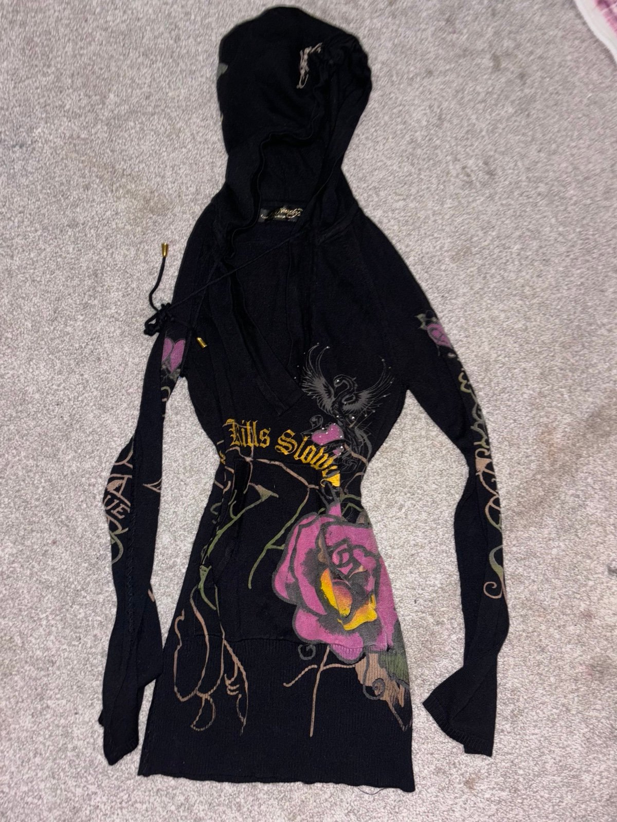 Y2K Ed hardy sweater dress
