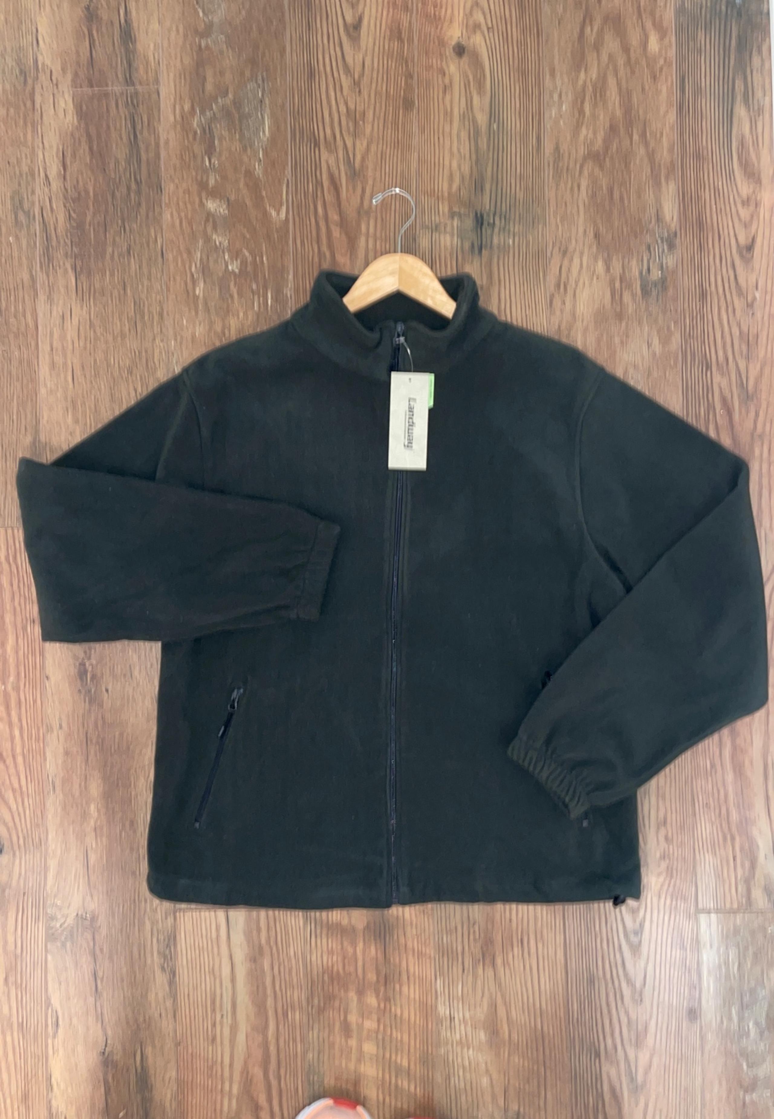 Full Zip Micro Fleece Jacket Hunter green size large