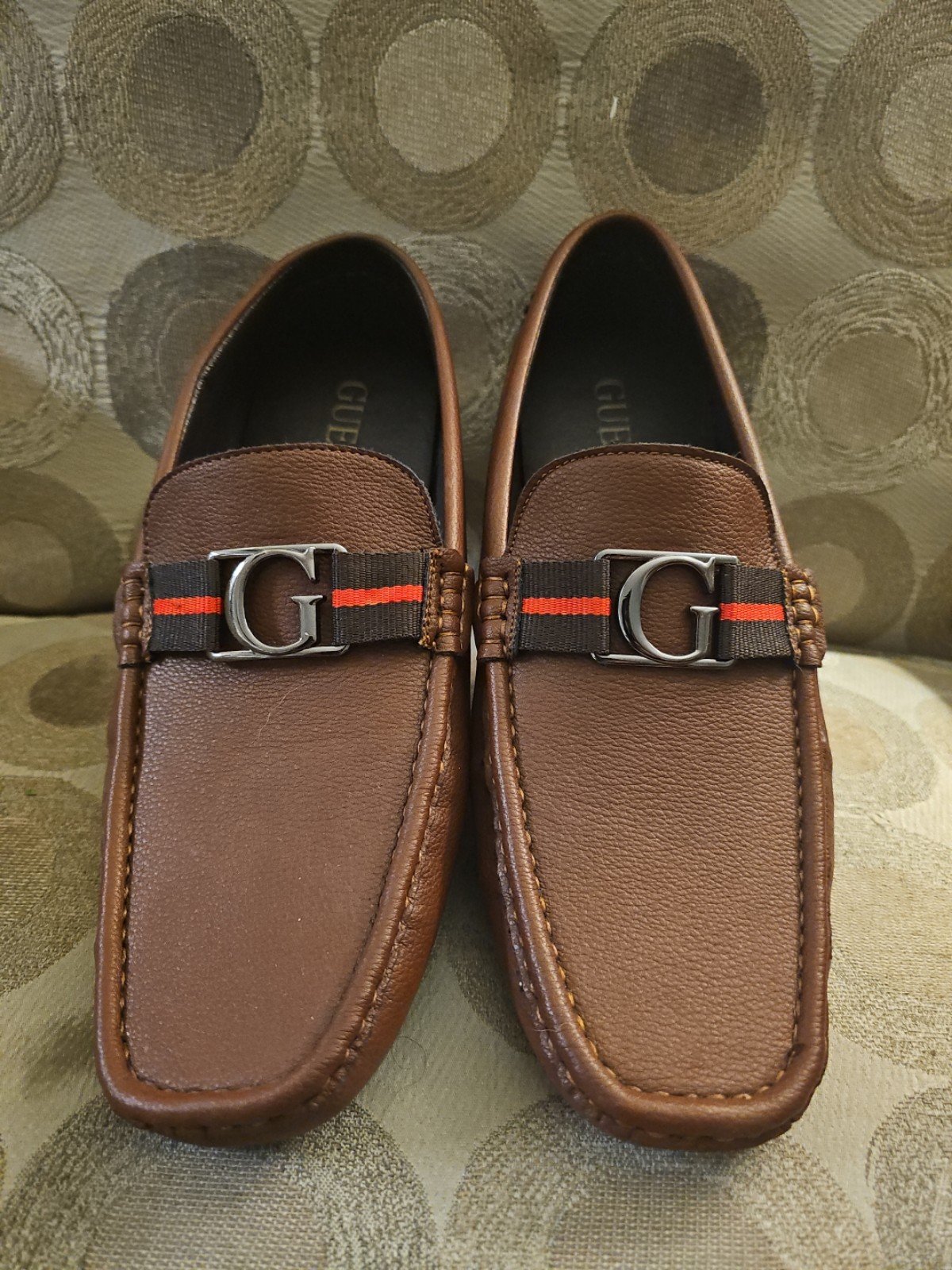 Guess Men's Art Drivers Men's Shoes, cognac,Size 11 NEW