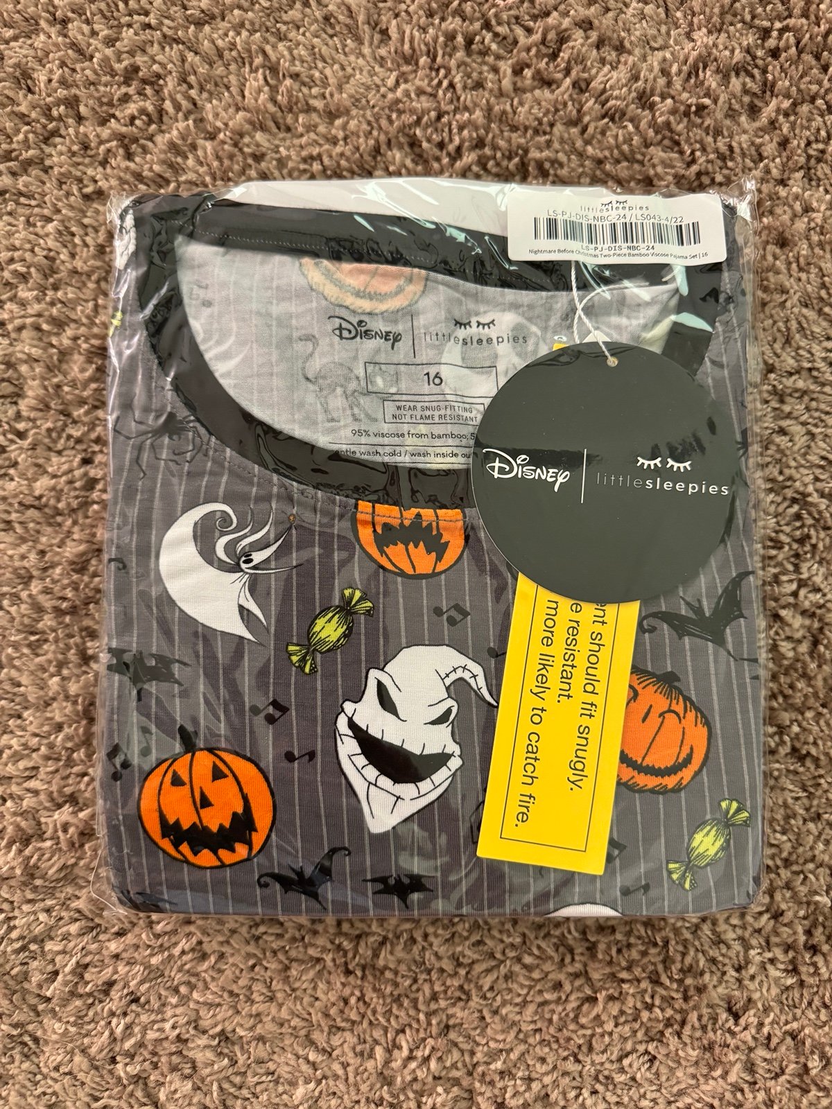 Little Sleepies Nightmare Before Christmas Two Piece Pajama