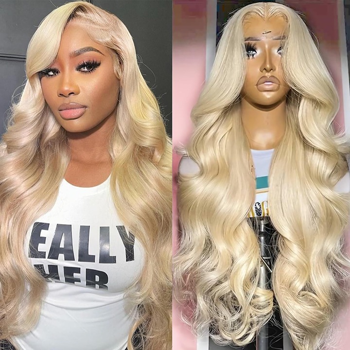 human hair blended lace front wigs