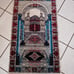 Religious Prayer Rug Worship God Fringe Ends Large Kneeling Floor Mat Red Blue