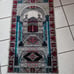 Religious Prayer Rug Worship God Fringe Ends Large Kneeling Floor Mat Red Blue