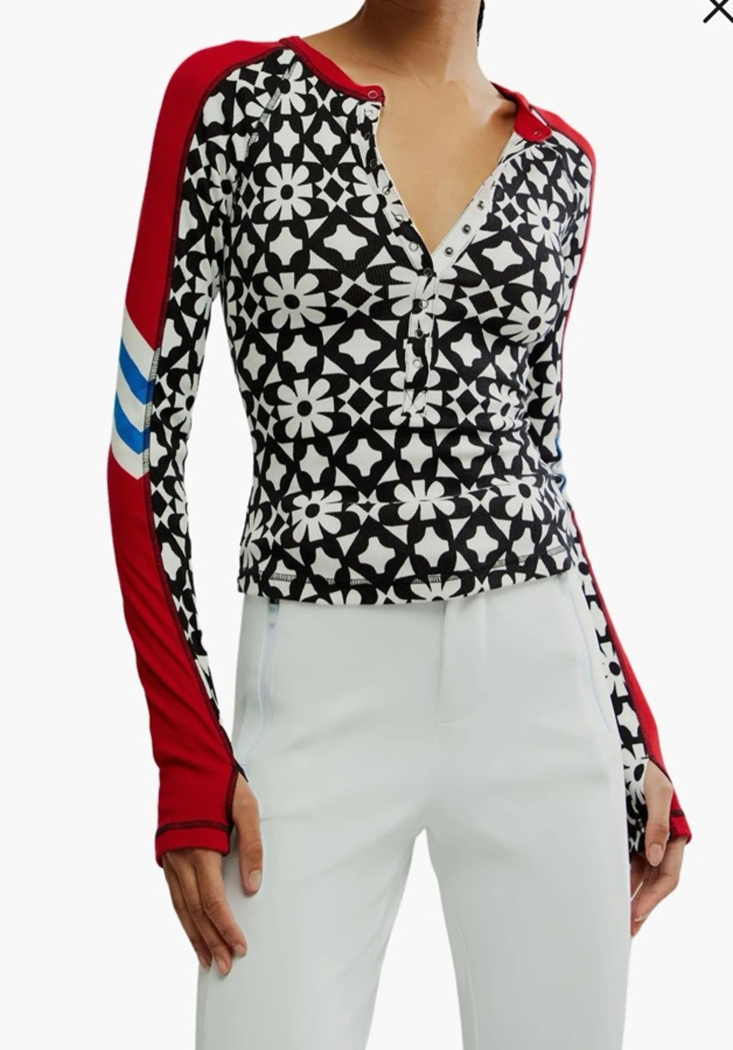 FP movement by free people - kick off print Henley - NWT size XS
