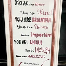 Girls Bedroom Framed Wall Art