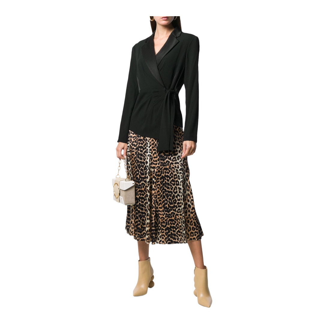 Diane von Furstenberg Lana Satin-Crepe Faux-Wrap Top 14 Flawed