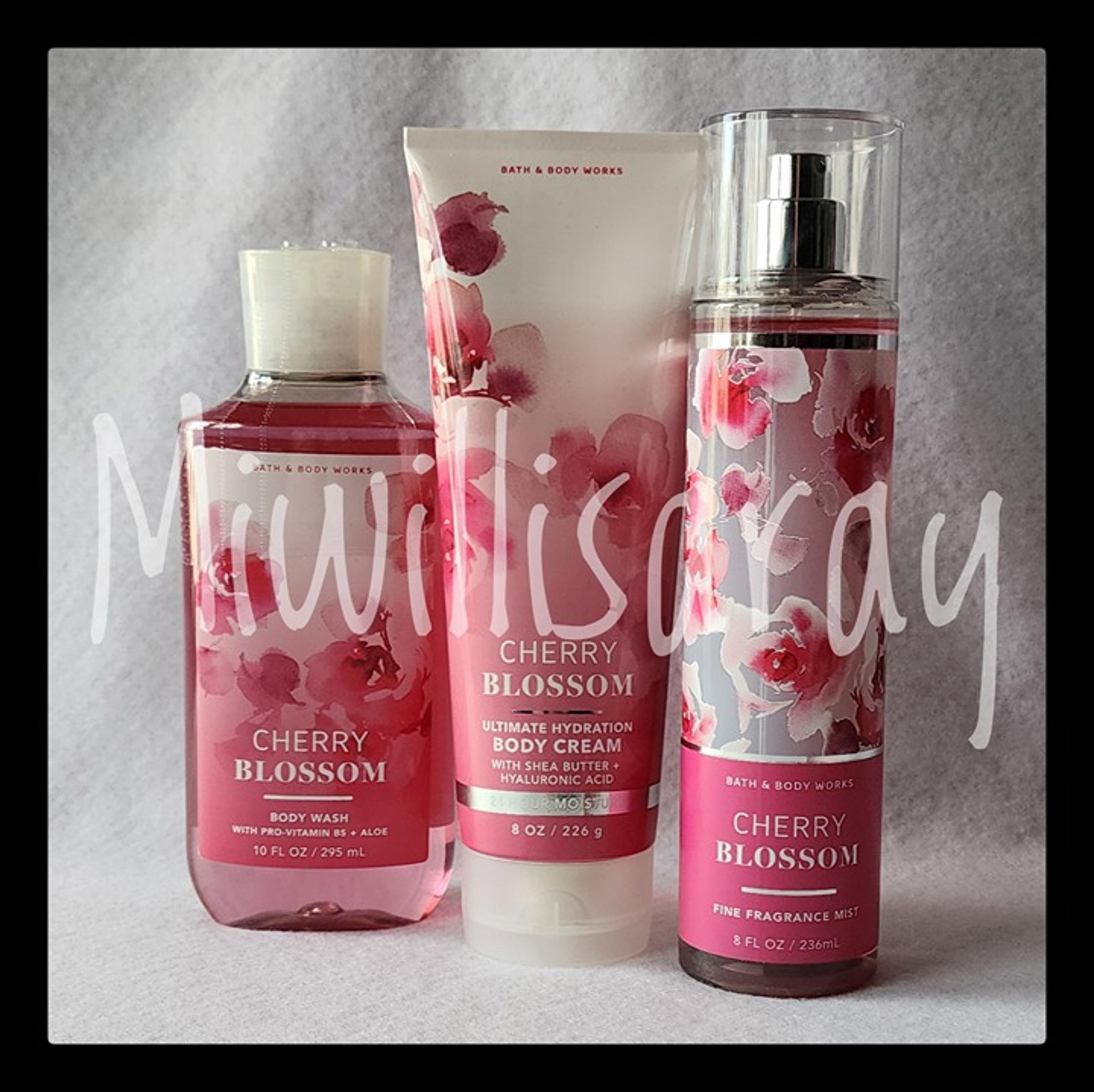 NWT Bath & Body Works "Cherry Blossom" Body Care Trio