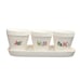 Rae Dunn Set of 3 White Red Joy Wish Peace Ceramic Planters on Platter