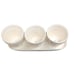 Rae Dunn Set of 3 White Red Joy Wish Peace Ceramic Planters on Platter