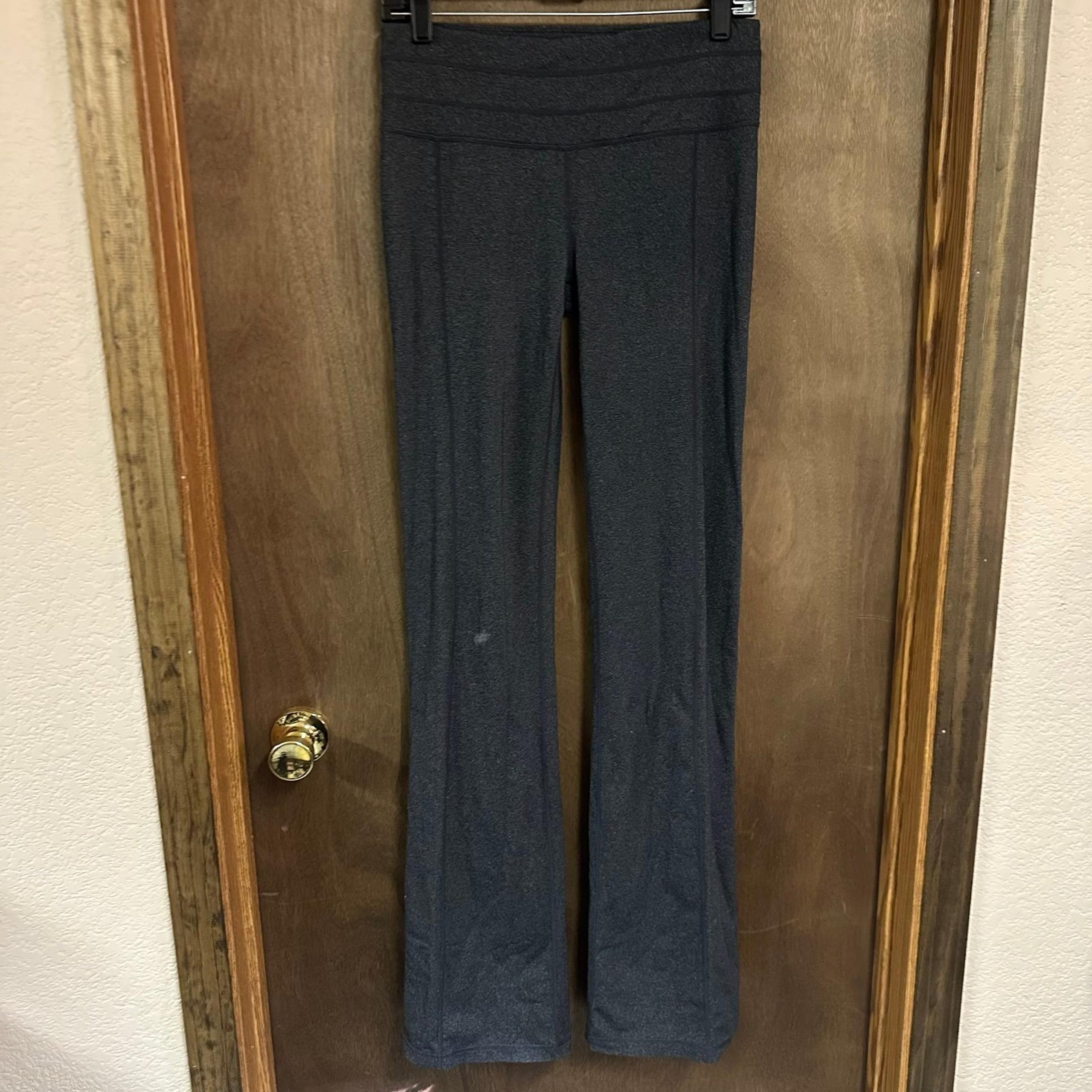PrAna Hiking Outdoor Pants Leggings Boot Cut Gray Medium Tall Long