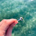 Vintage Sterling Silver Amber Ring