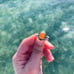 Vintage Sterling Silver Amber Ring