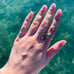 Vintage Sterling Silver Amber Ring