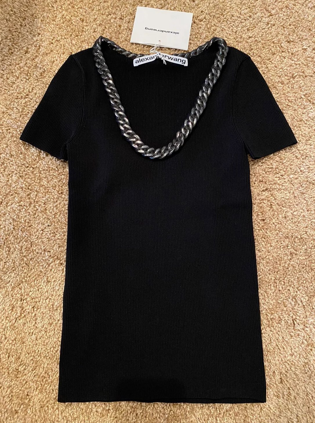 Alexander Wang Trapped Chain Knitted top