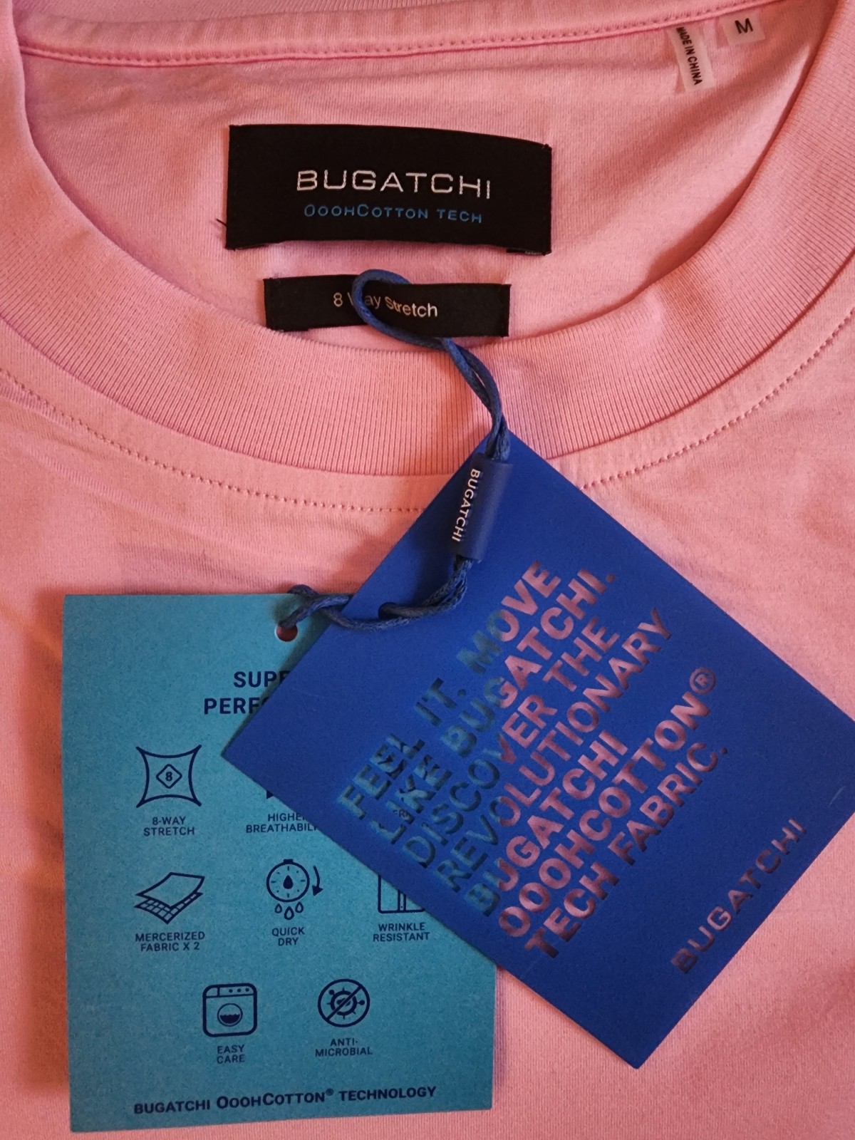 Bugatchi Rufus Solid OoohCotton Short Sleeve Crew